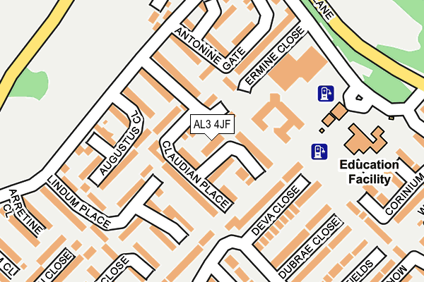 AL3 4JF map - OS OpenMap – Local (Ordnance Survey)