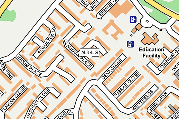 AL3 4JG map - OS OpenMap – Local (Ordnance Survey)