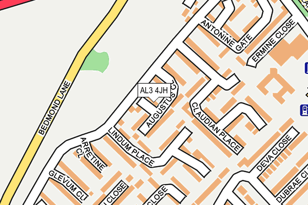 AL3 4JH map - OS OpenMap – Local (Ordnance Survey)