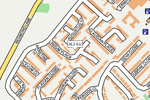 AL3 4JJ map - OS OpenMap – Local (Ordnance Survey)