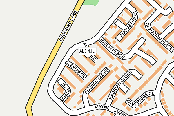 AL3 4JL map - OS OpenMap – Local (Ordnance Survey)