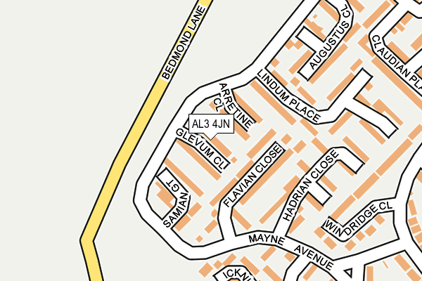 AL3 4JN map - OS OpenMap – Local (Ordnance Survey)