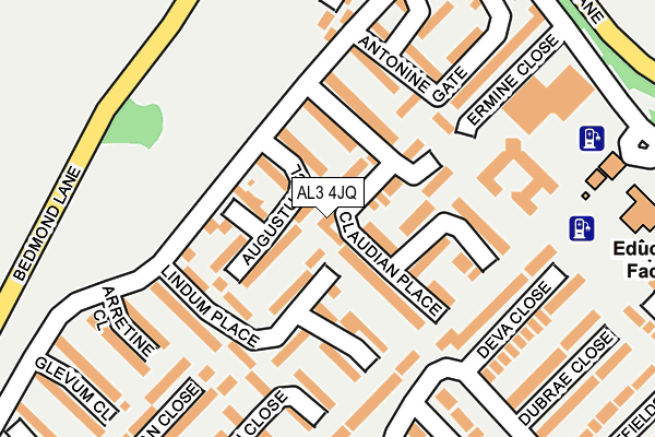 AL3 4JQ map - OS OpenMap – Local (Ordnance Survey)