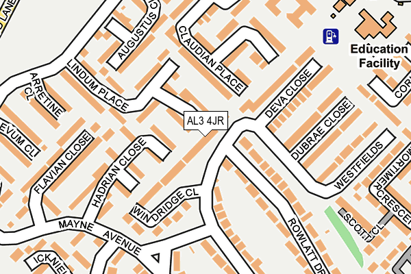 AL3 4JR map - OS OpenMap – Local (Ordnance Survey)