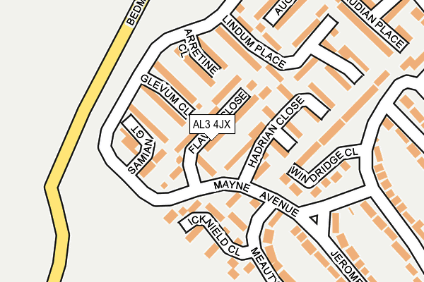 AL3 4JX map - OS OpenMap – Local (Ordnance Survey)