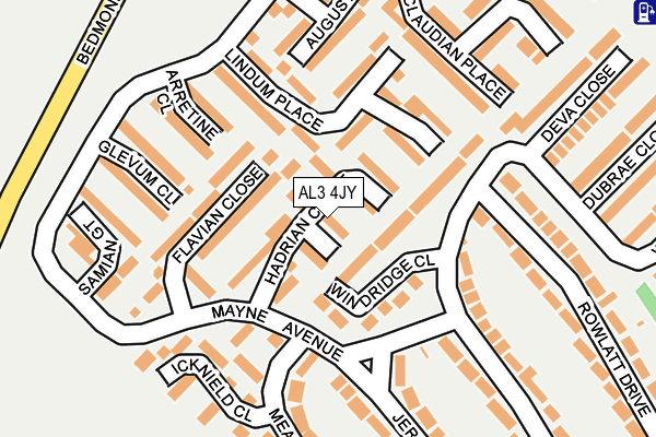 AL3 4JY map - OS OpenMap – Local (Ordnance Survey)