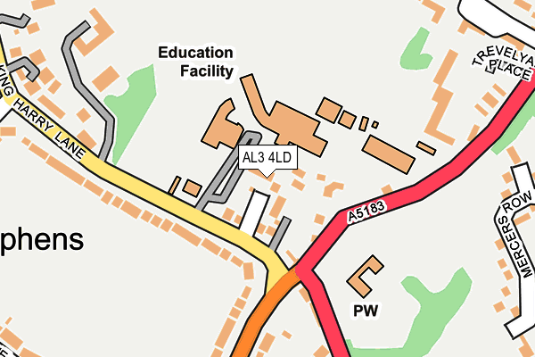 AL3 4LD map - OS OpenMap – Local (Ordnance Survey)