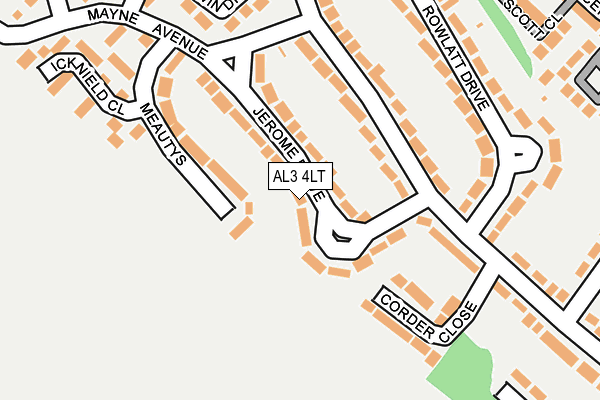 AL3 4LT map - OS OpenMap – Local (Ordnance Survey)