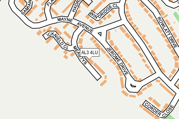 AL3 4LU map - OS OpenMap – Local (Ordnance Survey)