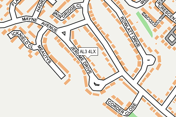 AL3 4LX map - OS OpenMap – Local (Ordnance Survey)