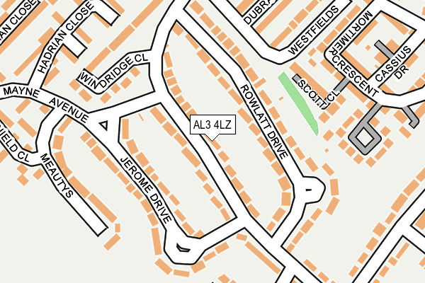 AL3 4LZ map - OS OpenMap – Local (Ordnance Survey)