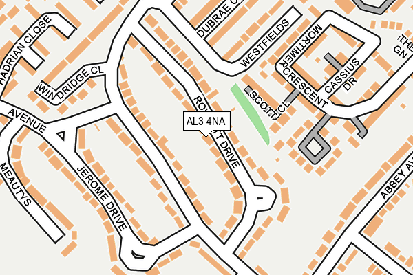 AL3 4NA map - OS OpenMap – Local (Ordnance Survey)