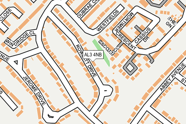 AL3 4NB map - OS OpenMap – Local (Ordnance Survey)