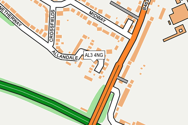 AL3 4NG map - OS OpenMap – Local (Ordnance Survey)