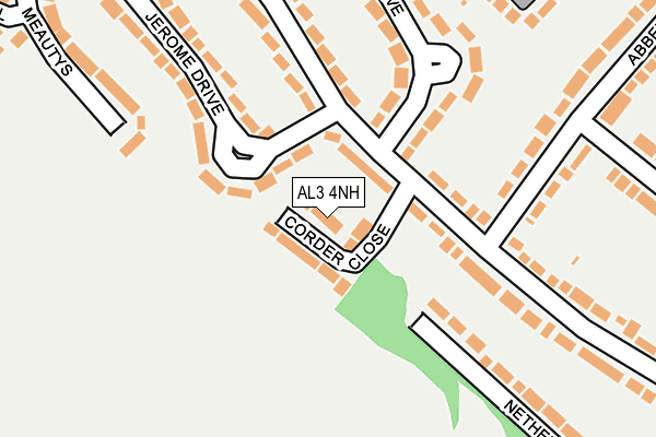 AL3 4NH map - OS OpenMap – Local (Ordnance Survey)