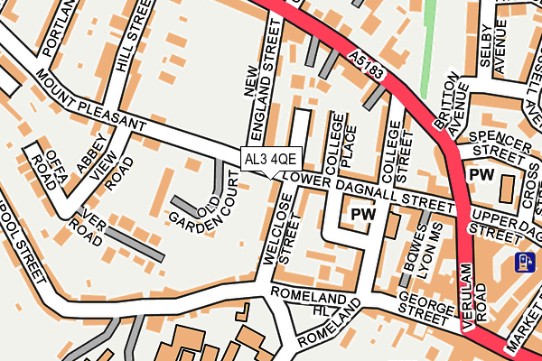 AL3 4QE map - OS OpenMap – Local (Ordnance Survey)