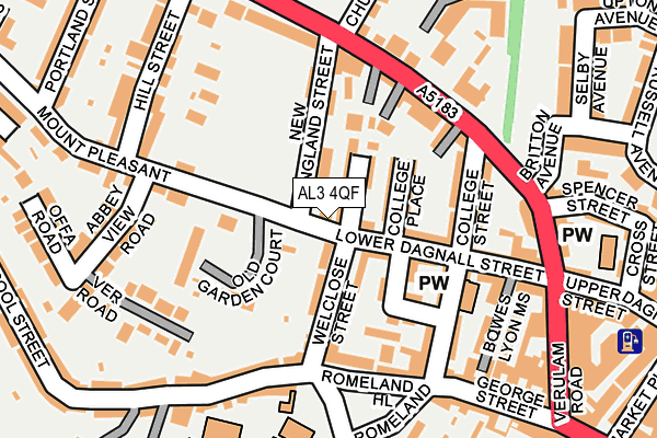 AL3 4QF map - OS OpenMap – Local (Ordnance Survey)