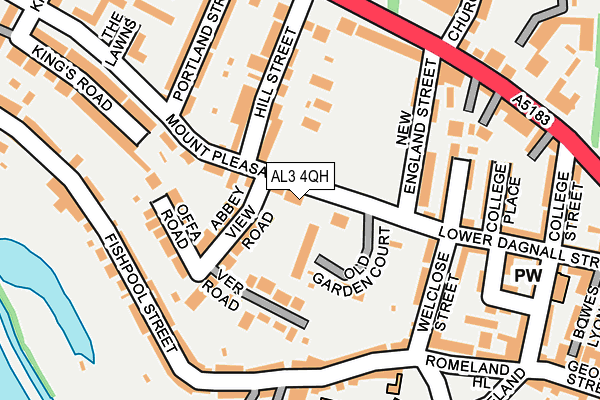 AL3 4QH map - OS OpenMap – Local (Ordnance Survey)