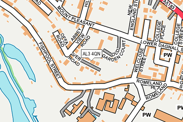 AL3 4QN map - OS OpenMap – Local (Ordnance Survey)