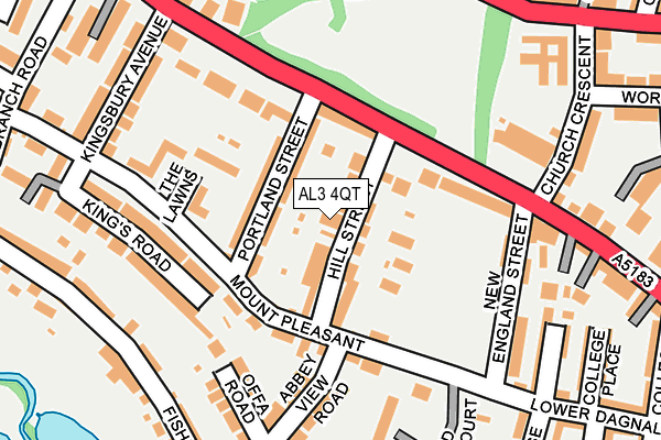 AL3 4QT map - OS OpenMap – Local (Ordnance Survey)