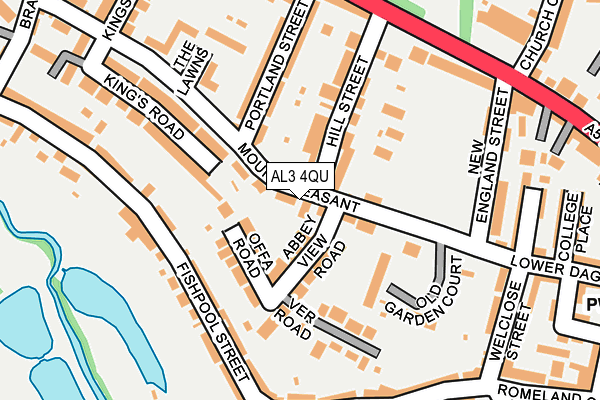 AL3 4QU map - OS OpenMap – Local (Ordnance Survey)