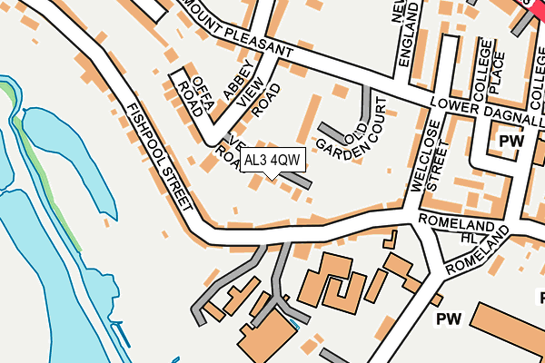 AL3 4QW map - OS OpenMap – Local (Ordnance Survey)