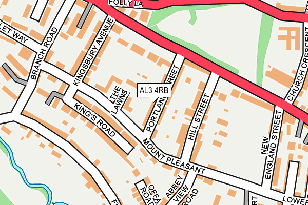 AL3 4RB map - OS OpenMap – Local (Ordnance Survey)