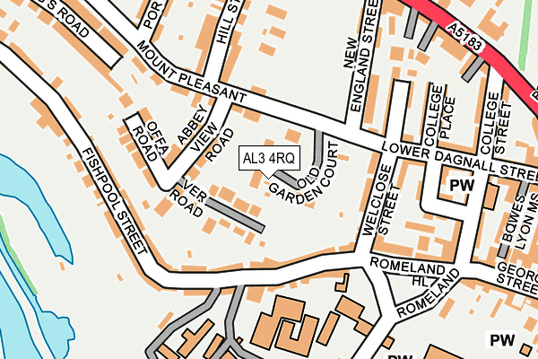 AL3 4RQ map - OS OpenMap – Local (Ordnance Survey)