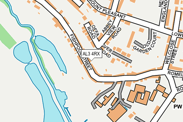 AL3 4RX map - OS OpenMap – Local (Ordnance Survey)