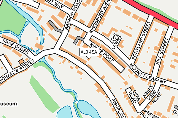 AL3 4SA map - OS OpenMap – Local (Ordnance Survey)