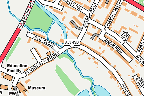 AL3 4SD map - OS OpenMap – Local (Ordnance Survey)