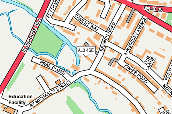 AL3 4SE map - OS OpenMap – Local (Ordnance Survey)
