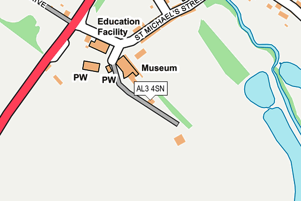 AL3 4SN map - OS OpenMap – Local (Ordnance Survey)
