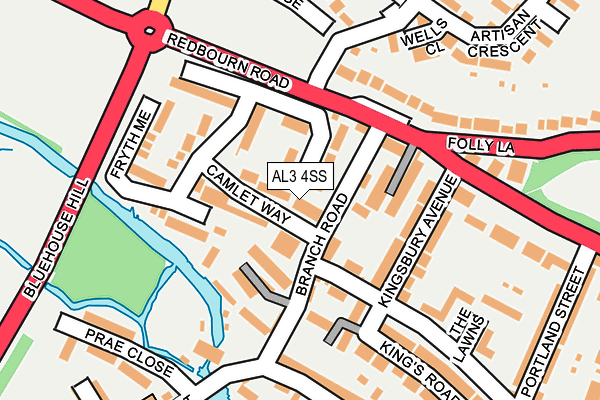 AL3 4SS map - OS OpenMap – Local (Ordnance Survey)