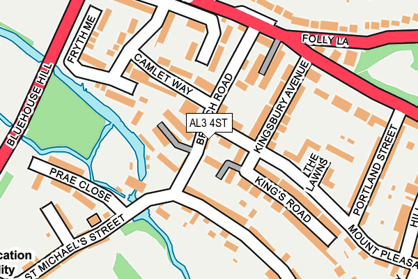 AL3 4ST map - OS OpenMap – Local (Ordnance Survey)