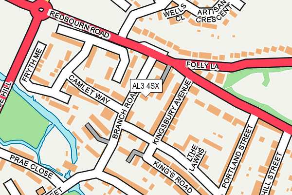 AL3 4SX map - OS OpenMap – Local (Ordnance Survey)