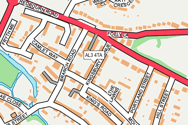 AL3 4TA map - OS OpenMap – Local (Ordnance Survey)