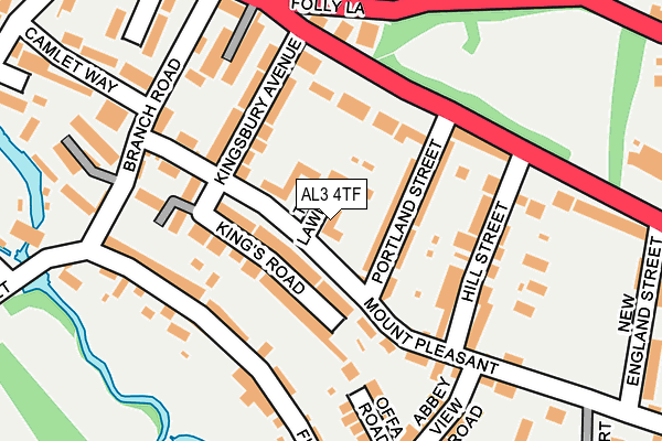 AL3 4TF map - OS OpenMap – Local (Ordnance Survey)