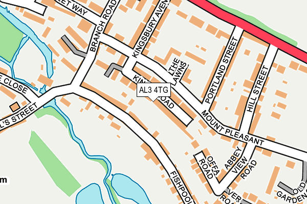 AL3 4TG map - OS OpenMap – Local (Ordnance Survey)