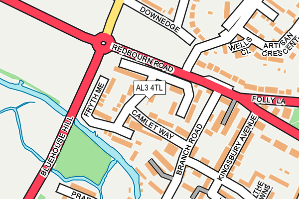 AL3 4TL map - OS OpenMap – Local (Ordnance Survey)