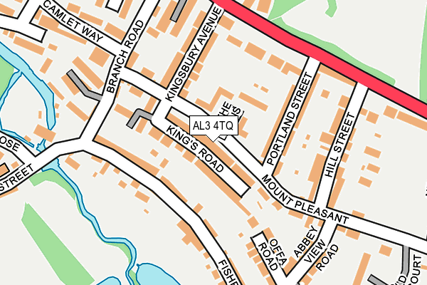 AL3 4TQ map - OS OpenMap – Local (Ordnance Survey)