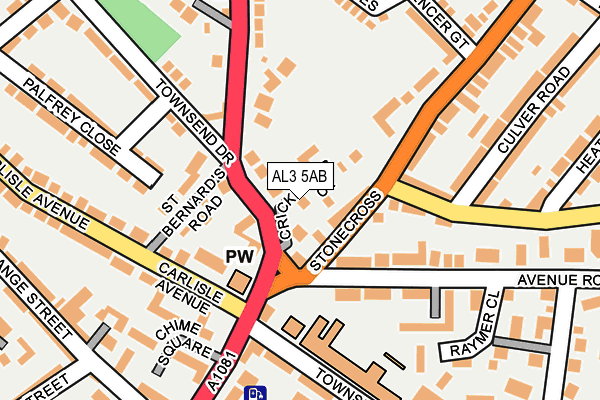 AL3 5AB map - OS OpenMap – Local (Ordnance Survey)