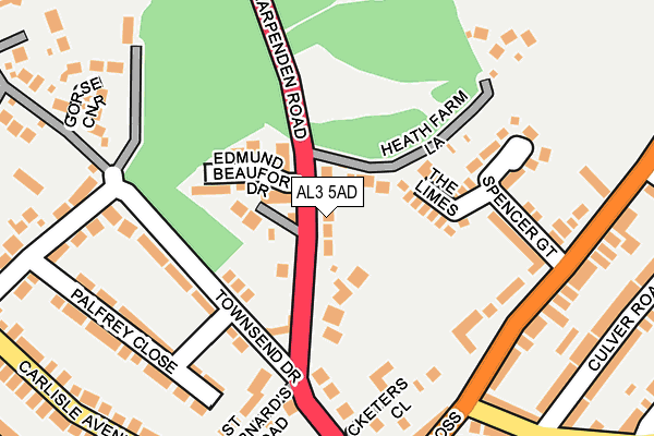 AL3 5AD map - OS OpenMap – Local (Ordnance Survey)