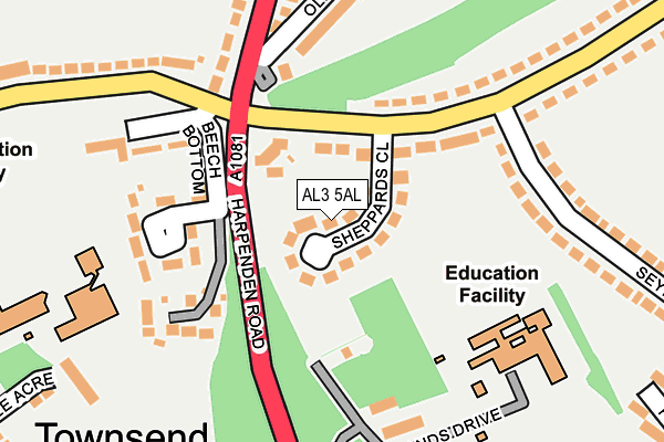 AL3 5AL map - OS OpenMap – Local (Ordnance Survey)