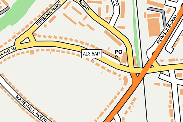 AL3 5AP map - OS OpenMap – Local (Ordnance Survey)