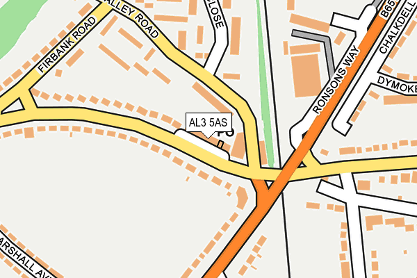 AL3 5AS map - OS OpenMap – Local (Ordnance Survey)