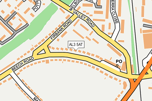 AL3 5AT map - OS OpenMap – Local (Ordnance Survey)