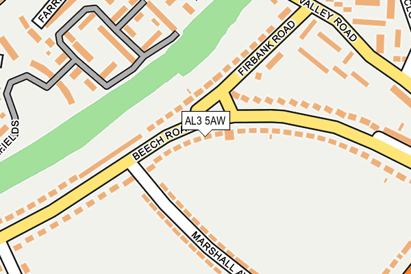 AL3 5AW map - OS OpenMap – Local (Ordnance Survey)