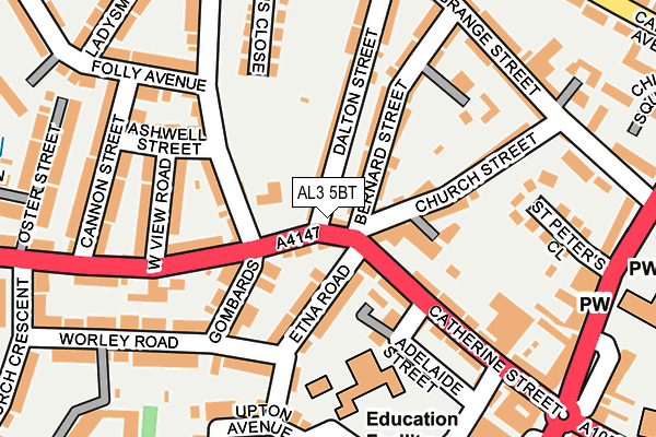 AL3 5BT map - OS OpenMap – Local (Ordnance Survey)