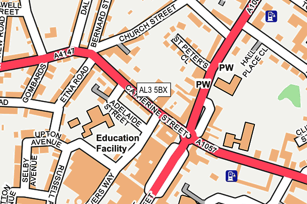 AL3 5BX map - OS OpenMap – Local (Ordnance Survey)